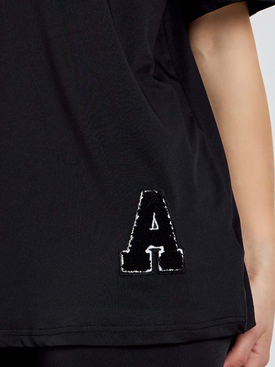 Black Short Sleeve T-Shirt and Leggings Co-Ords
