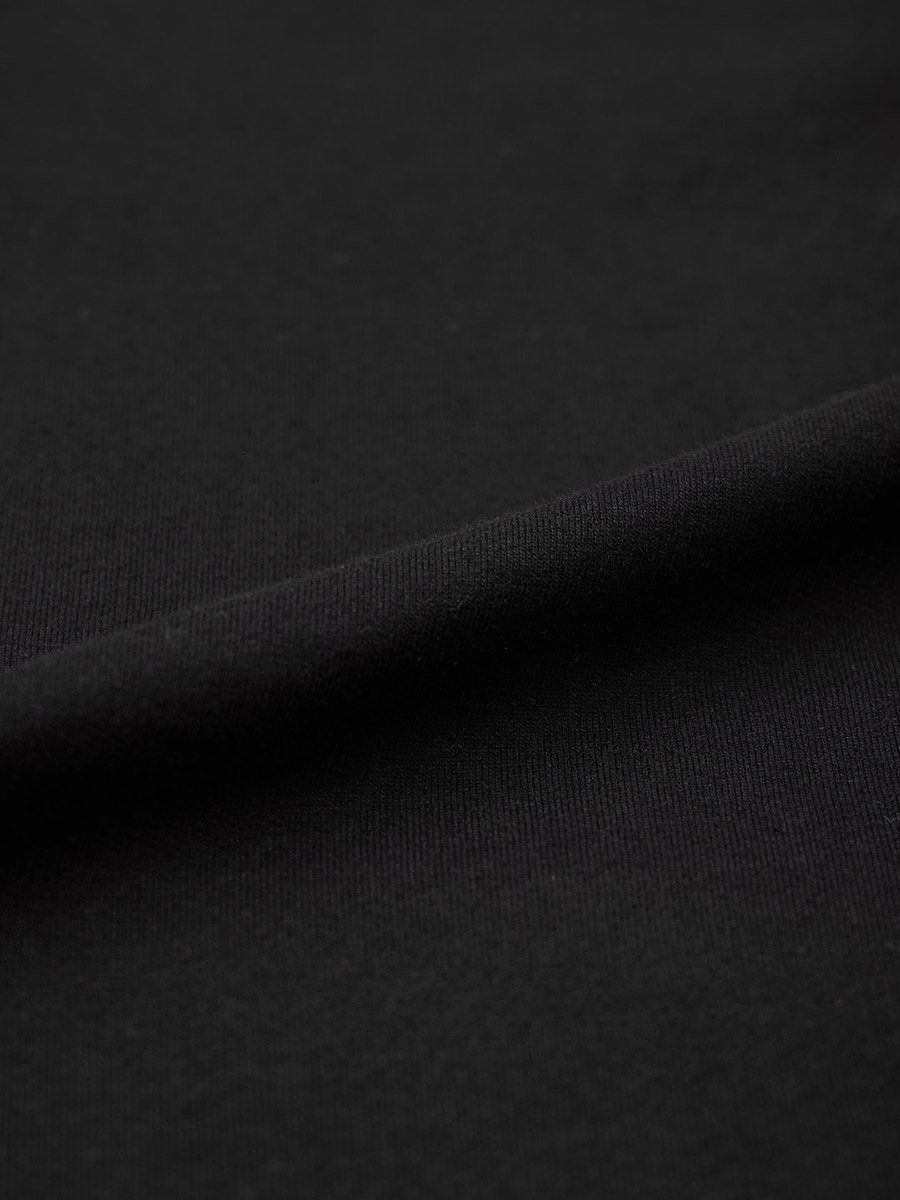 Black Oversized Embroidered Cotton T-Shirt