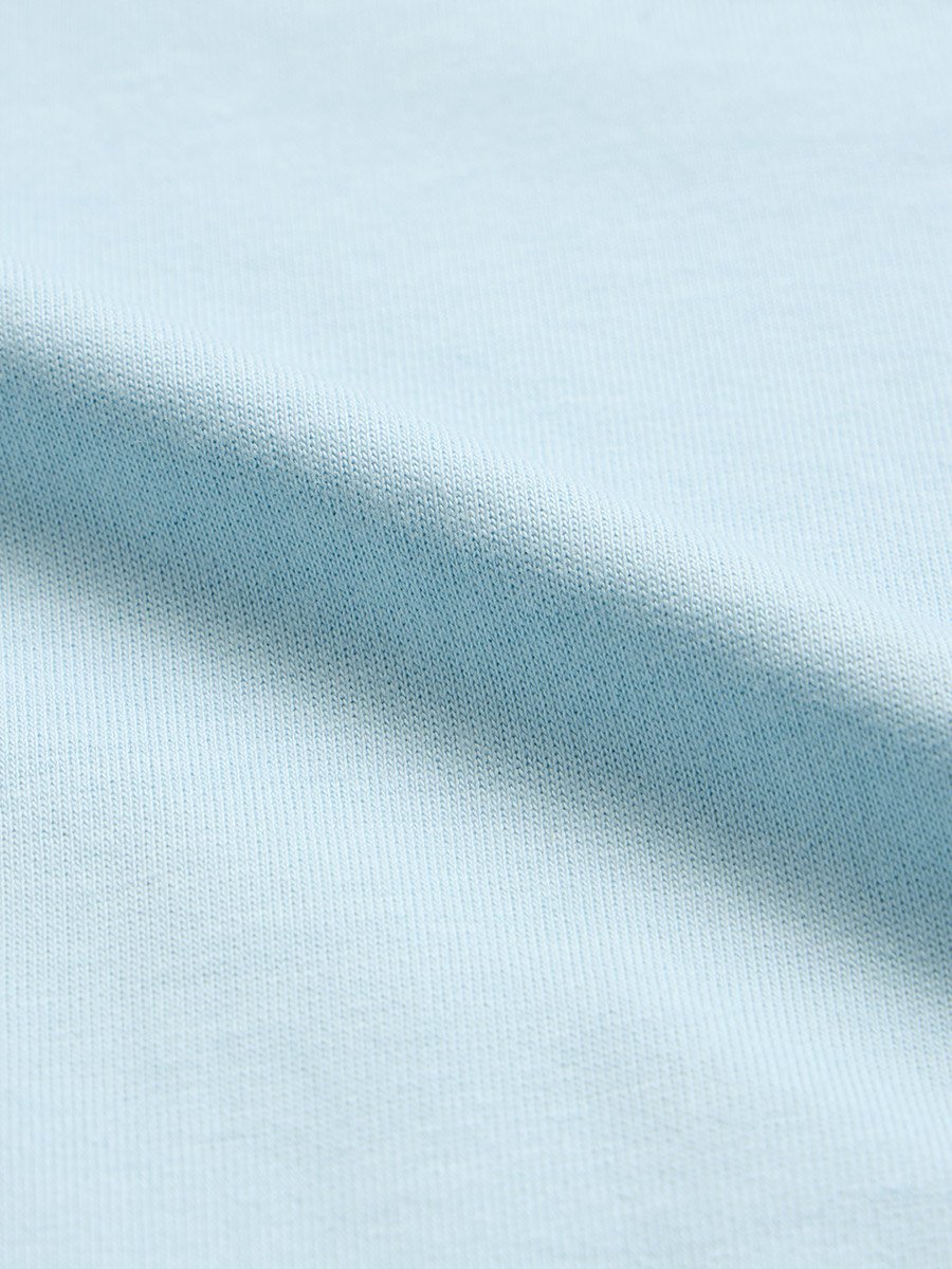 Men Blue Oversized Embroidered T-Shirt