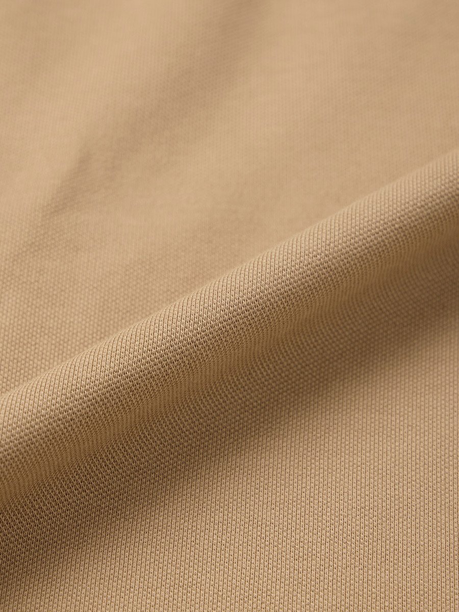 Men Beige Cotton Blend Pique Polo