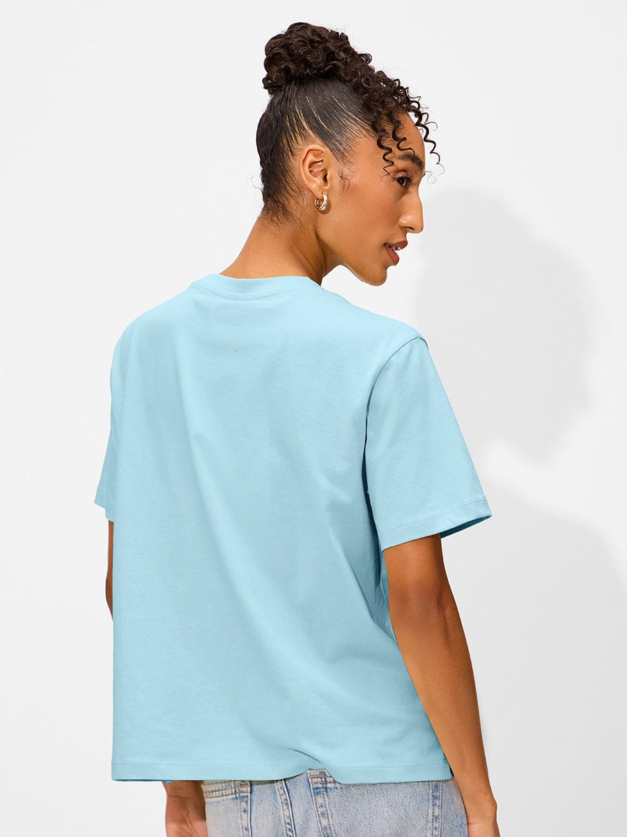 Blue Graphic Print Relaxed Fit T-Shirt