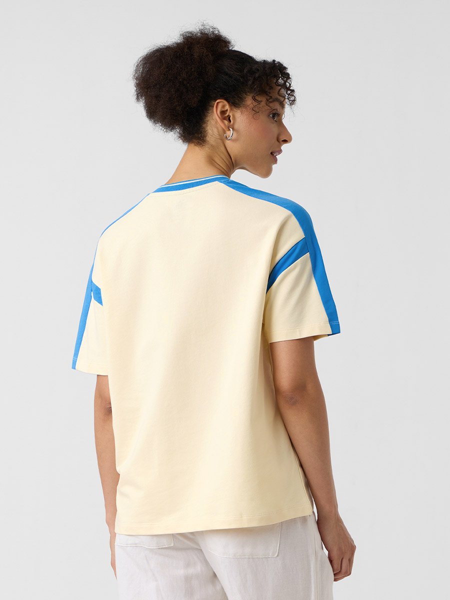 Cream Varsity Style Oversized T-Shirt
