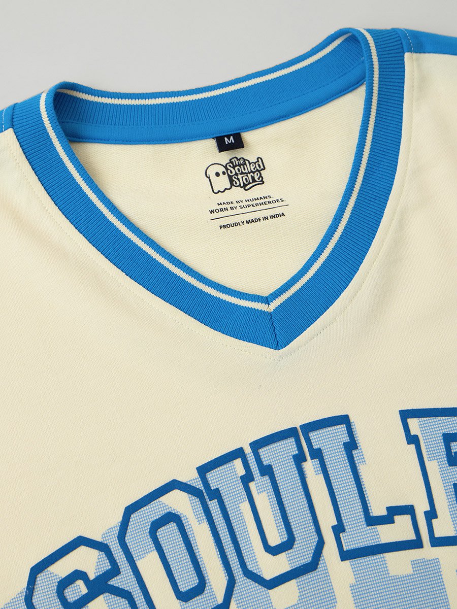 Cream Varsity Style Oversized T-Shirt