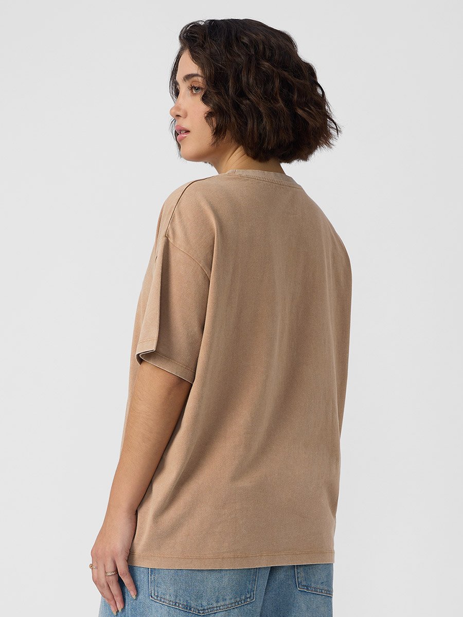 Brown Dragonfly Peace Oversized T-Shirt