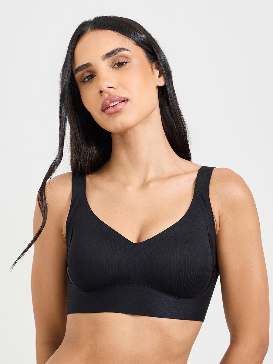 Solid Texture Padded Non Wired T-Shirt Bra