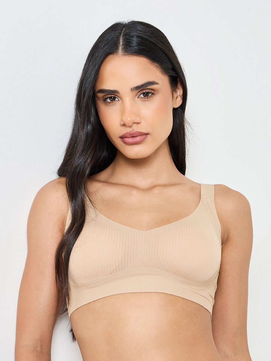 Solid Texture Padded Non Wired T-Shirt Bra