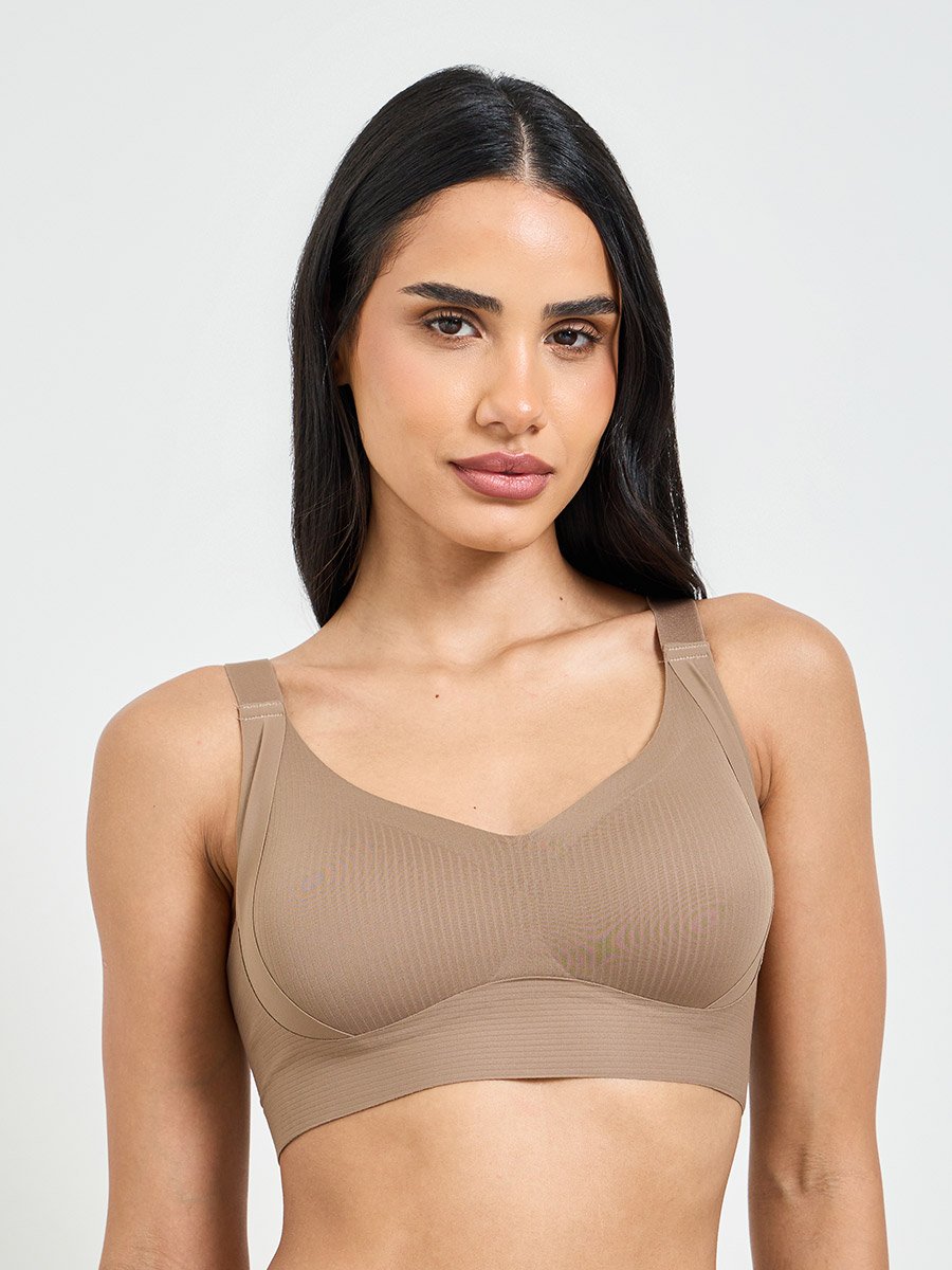 Solid Texture Padded Non Wired T-Shirt Bra