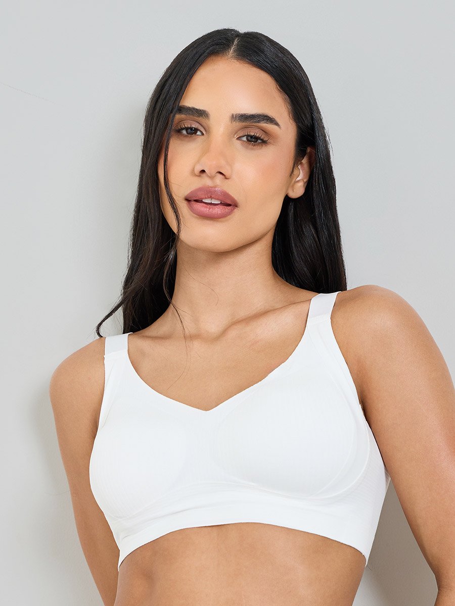 Solid Texture Padded Non Wired T-Shirt Bra