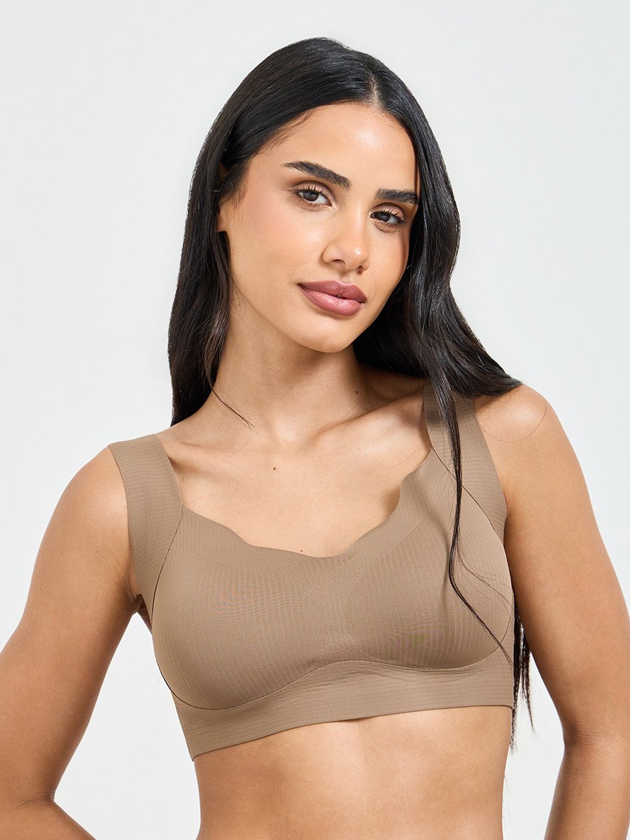 Solid Texture Padded Non Wired T-Shirt Bra