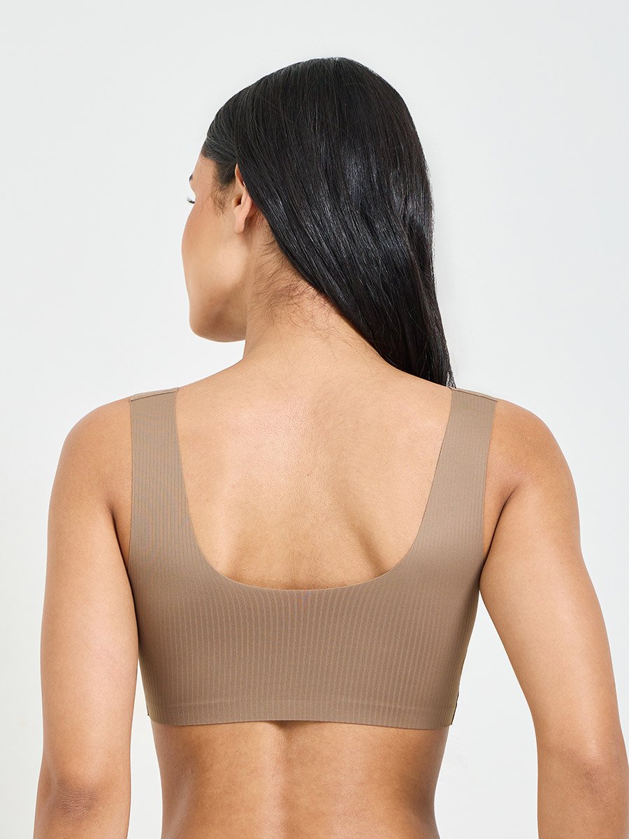 Solid Texture Padded Non Wired T-Shirt Bra
