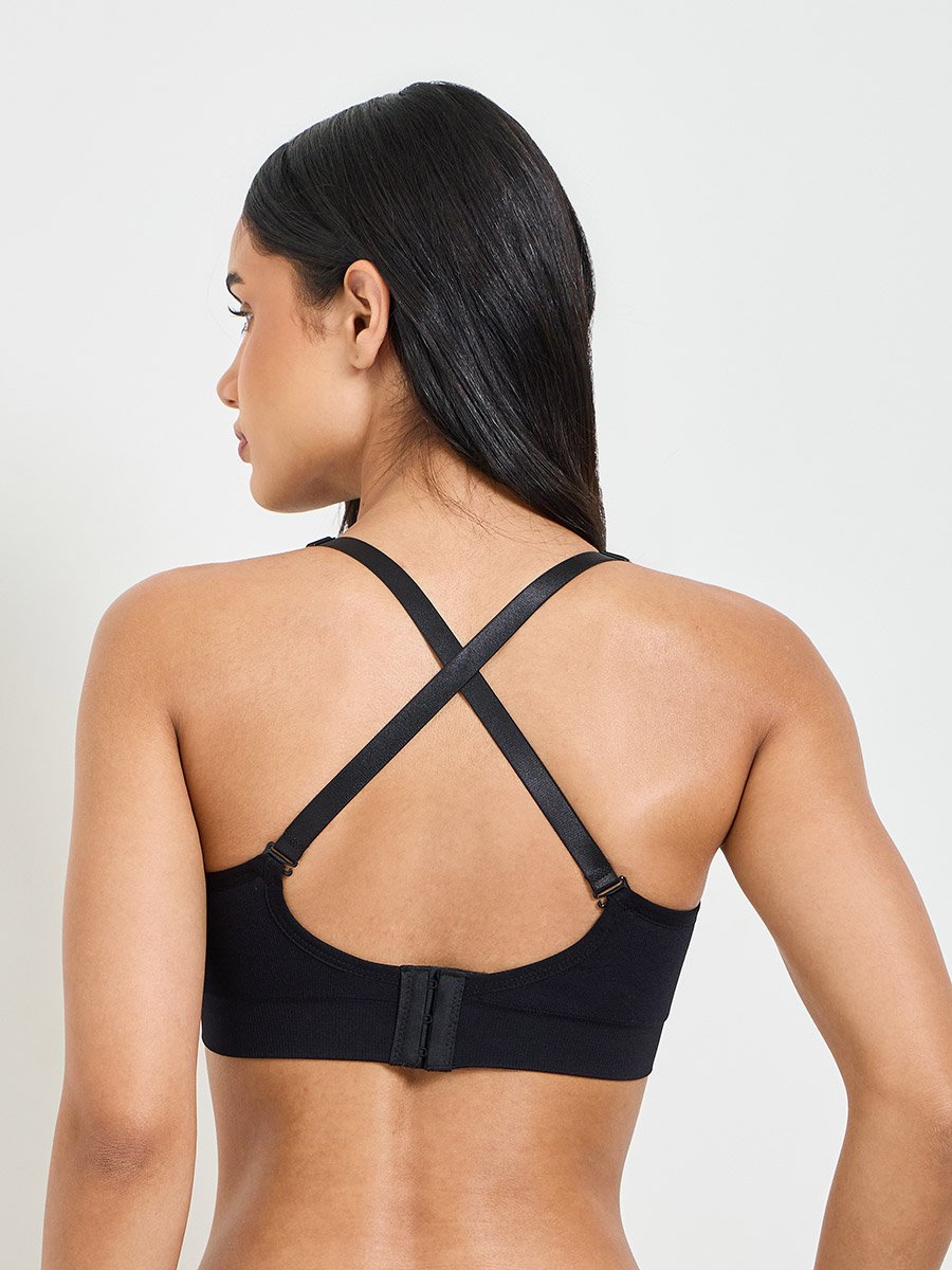 Solid Texture Padded Non Wired T-Shirt Bra