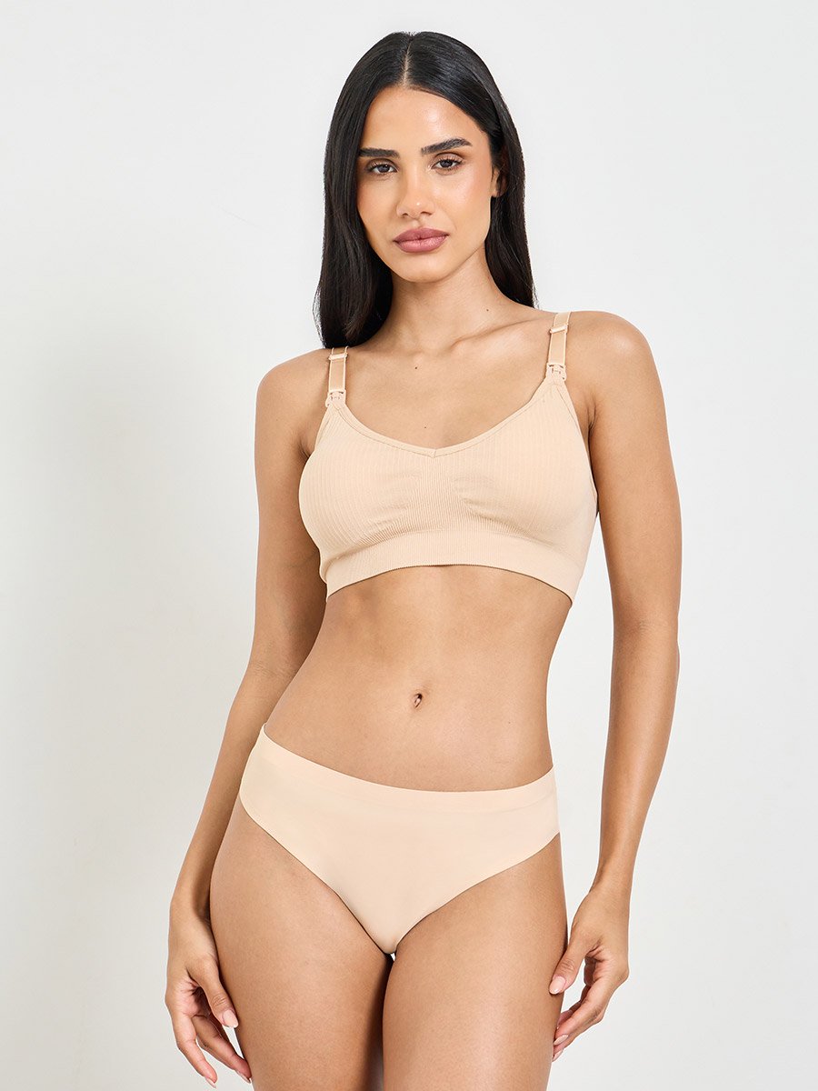 Solid Texture Padded Non Wired T-Shirt Bra