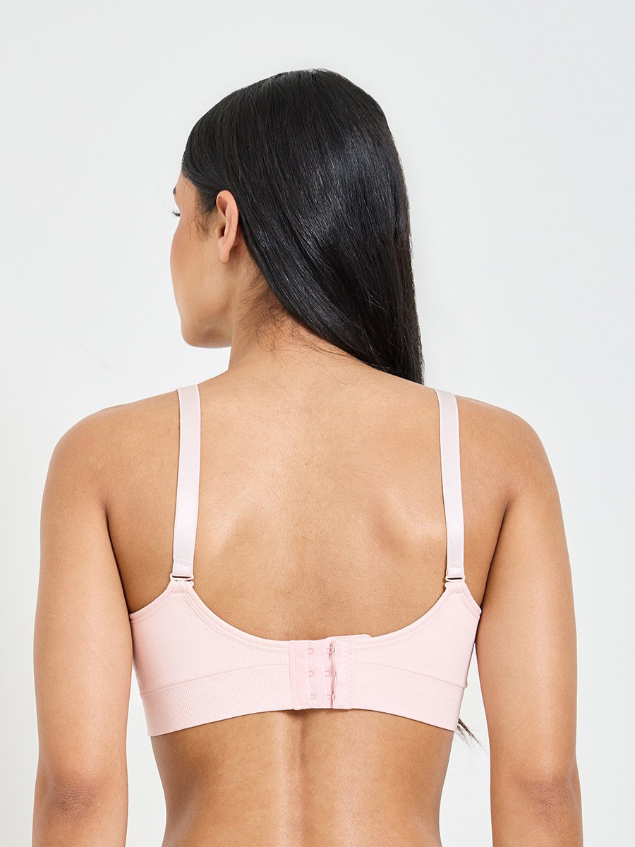 Solid Texture Padded Non Wired T-Shirt Bra