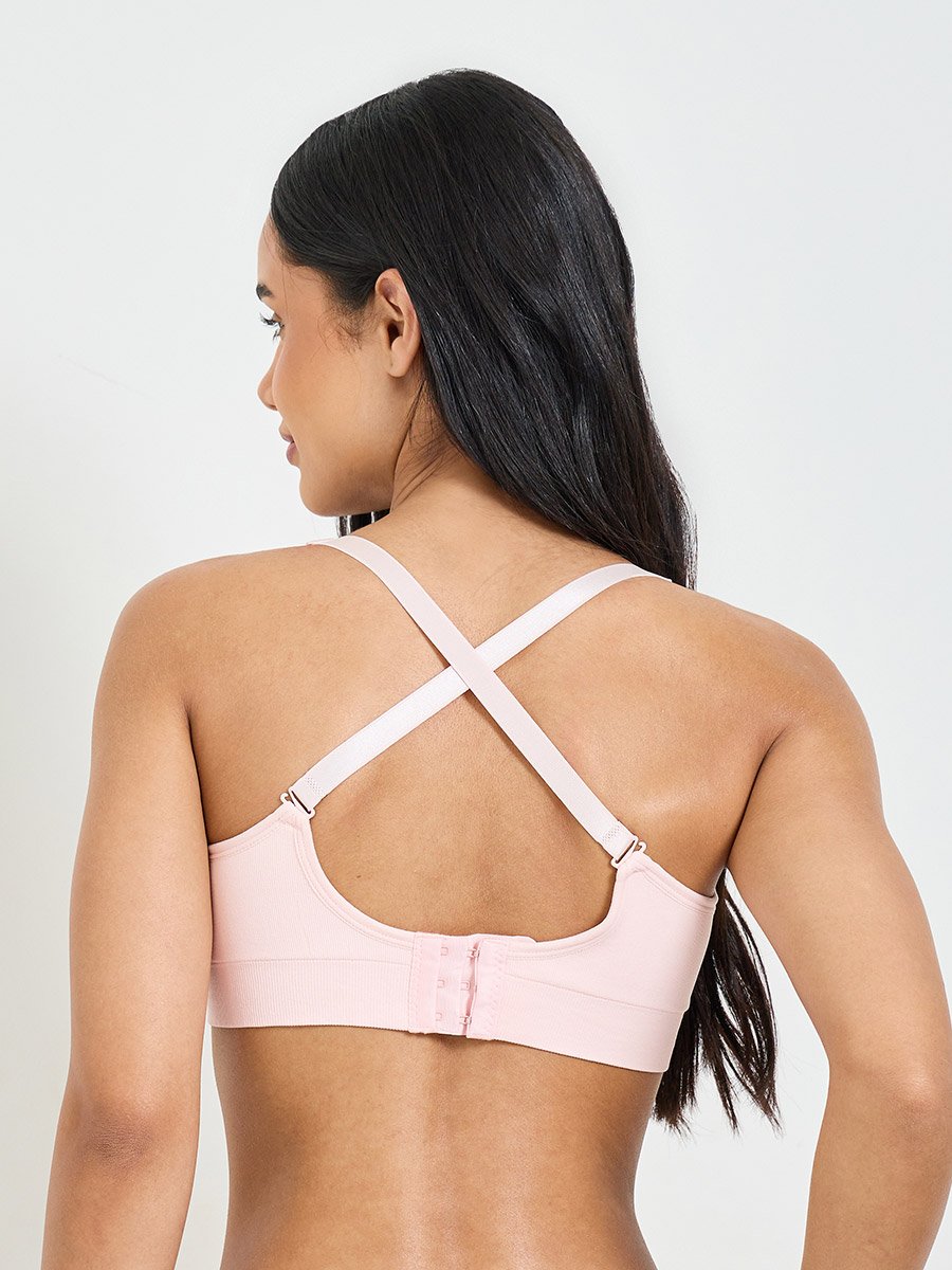 Solid Texture Padded Non Wired T-Shirt Bra