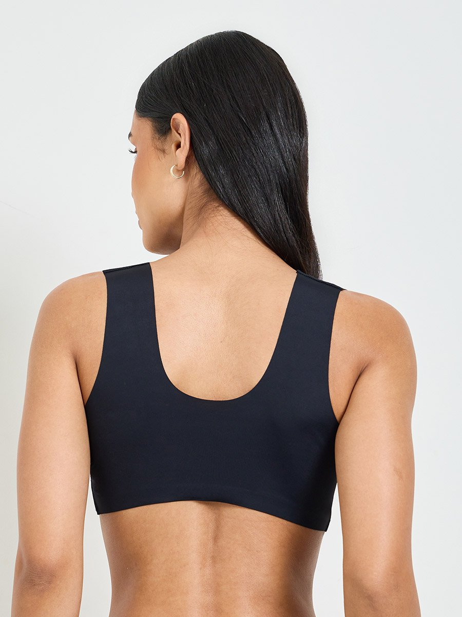 Solid Lace Bulk Front Padded Non Wired Regular Bra
