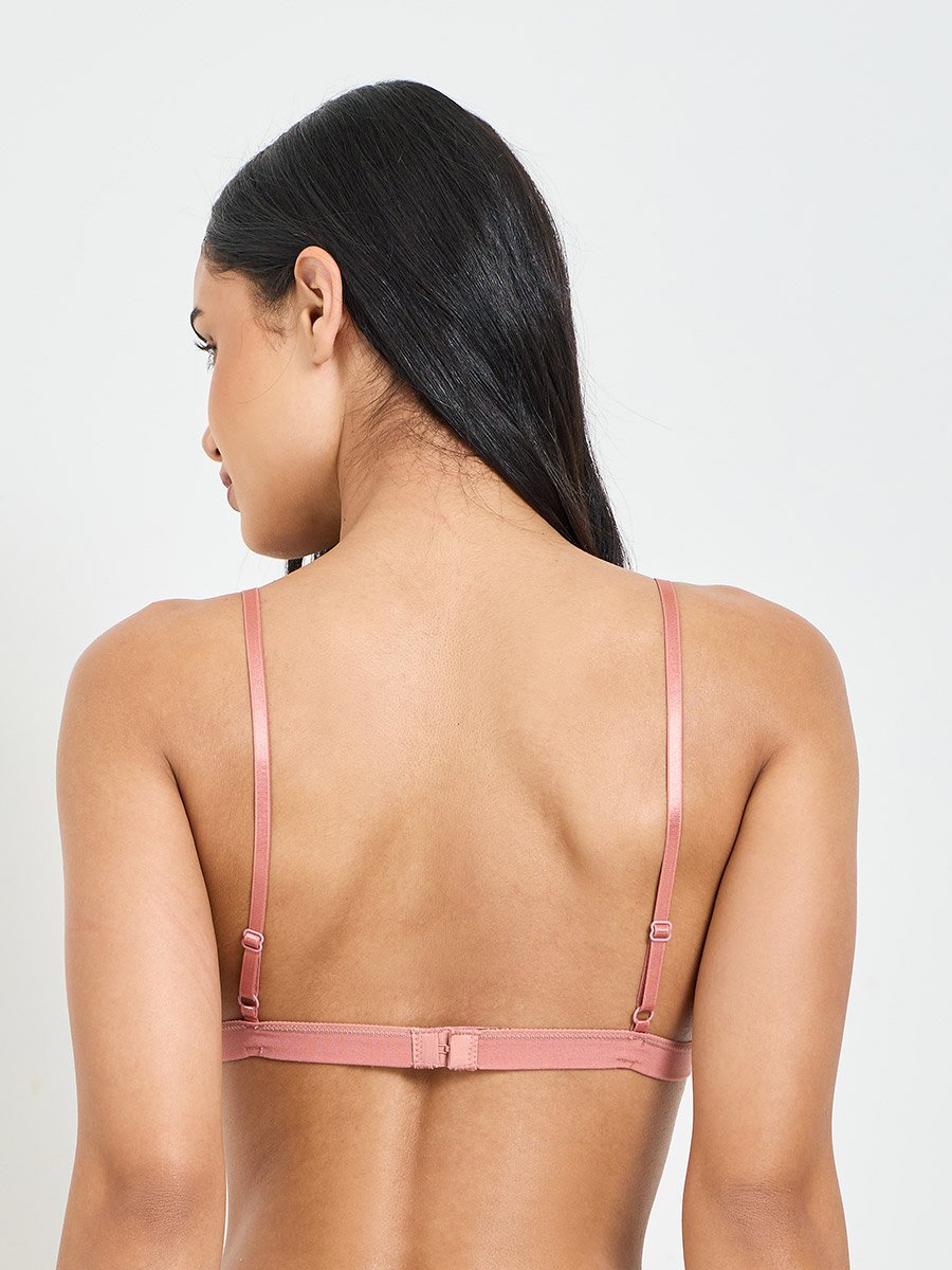 Solid Lace Padded Non Wired Bralette