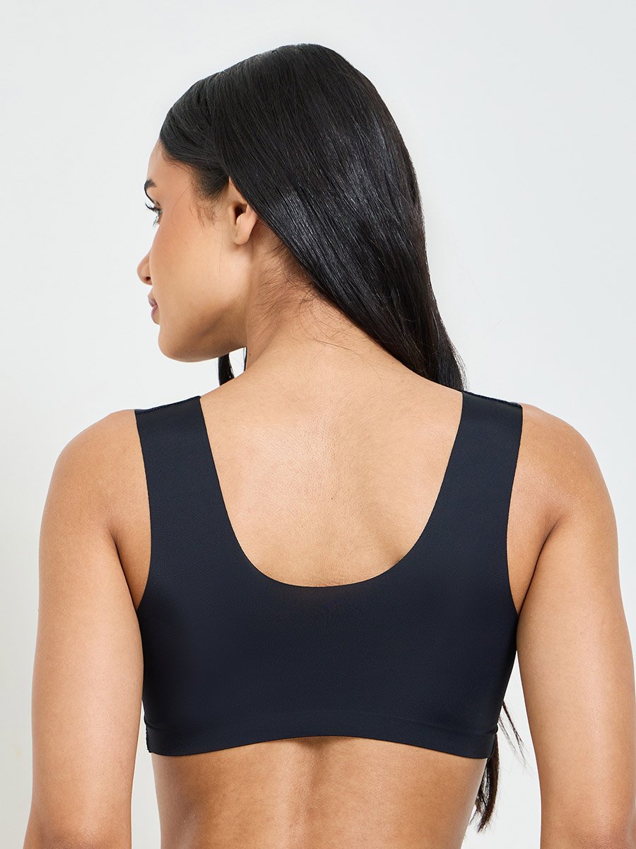 Solid Lace Bulk Front Padded Non Wired Regular Bra