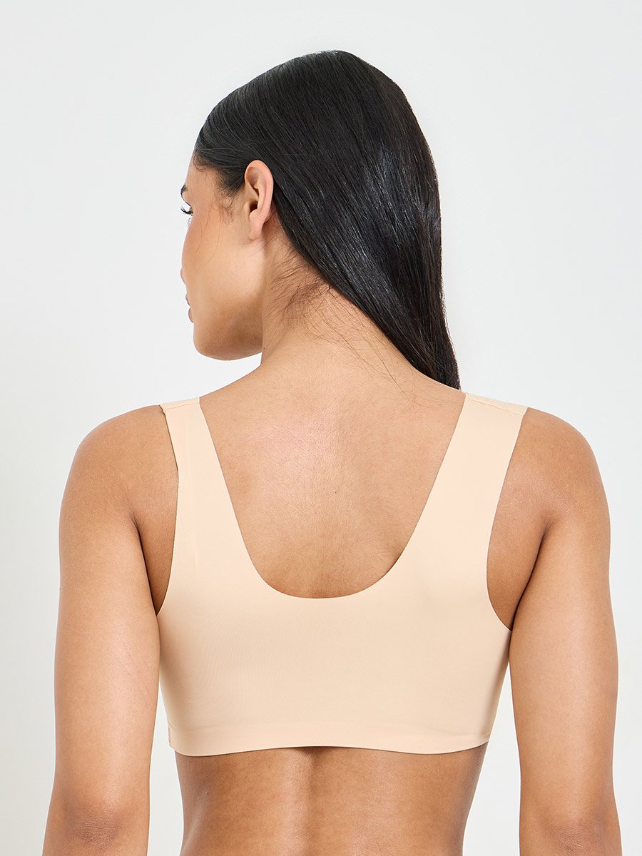Solid Lace Bulk Front Padded Non Wired Regular Bra