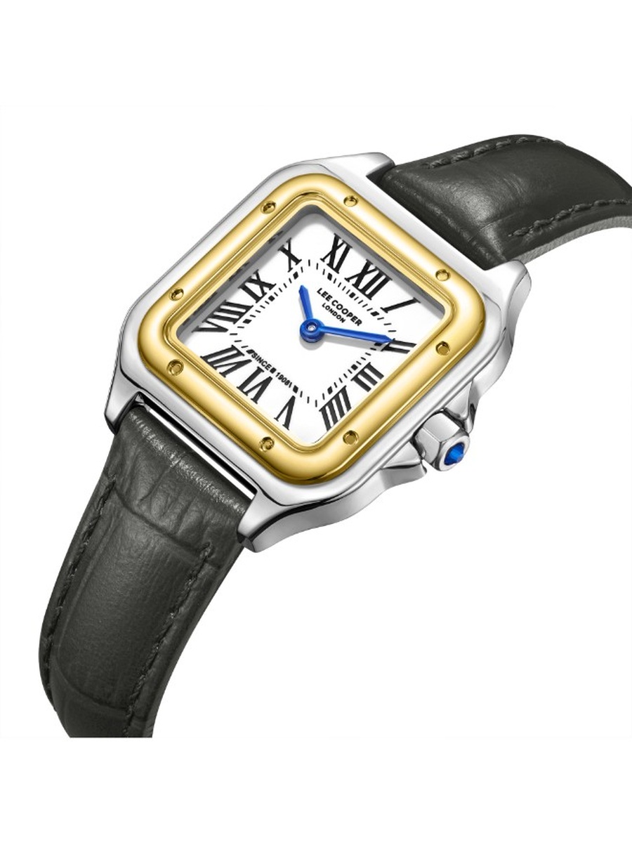 VJ20C1 Analog Watch with Leather Strap - LC08191.231, Dark Grey