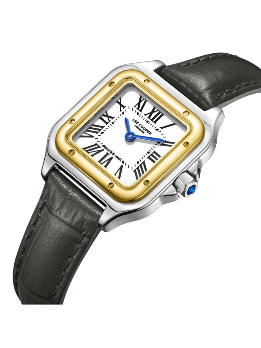 VJ20C1 Analog Watch with Leather Strap - LC08191.231, Dark Grey