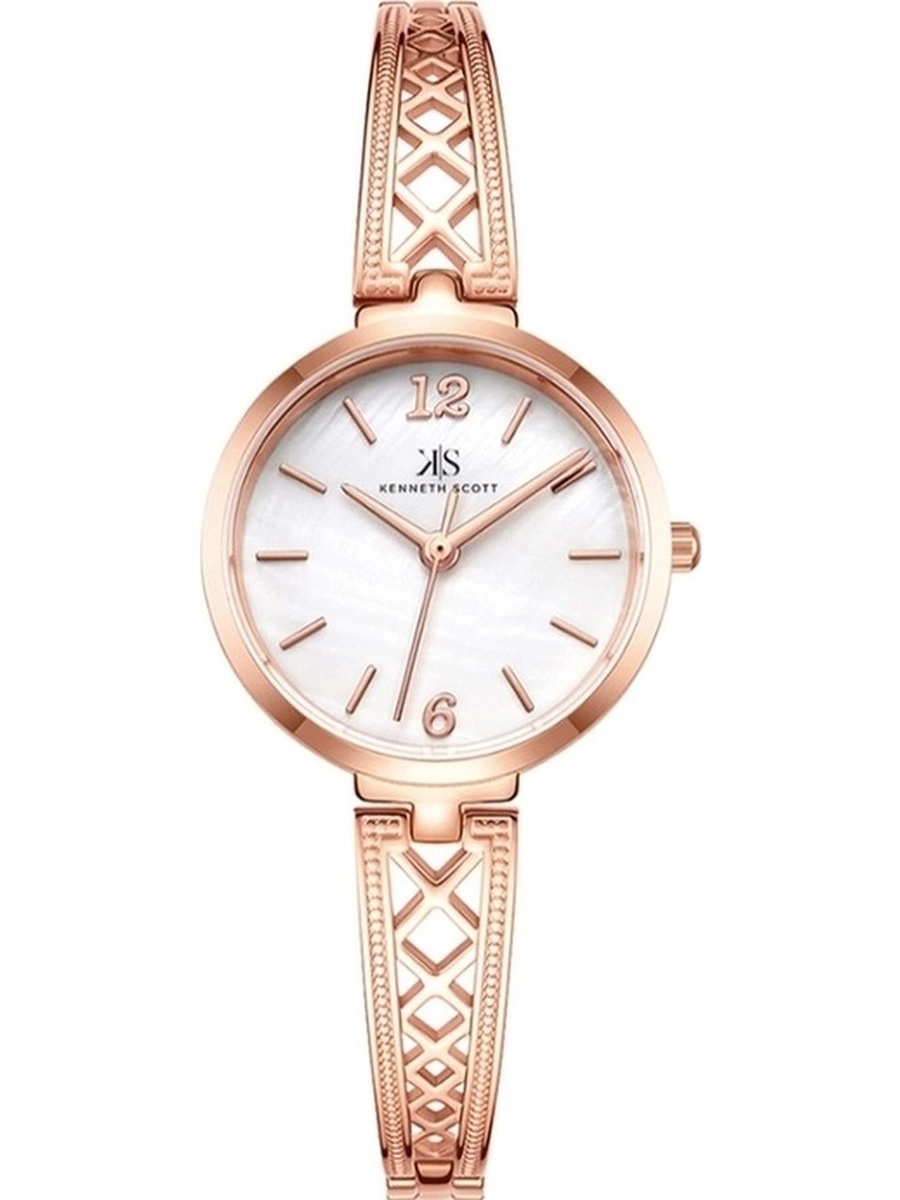 Quartz Analog Watch with Alloy Strap - K22518-RBKM, Rose Gold