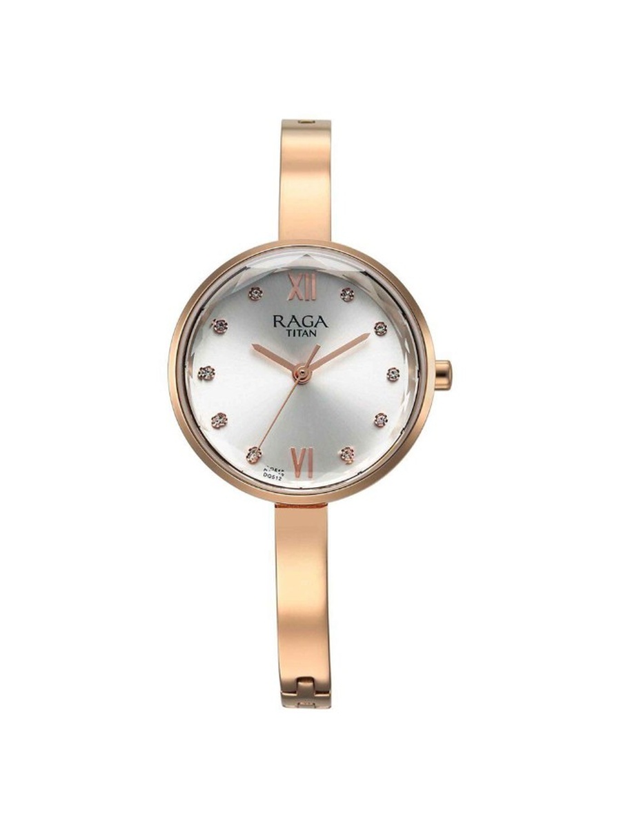 Quartz Analog Watch with Metal Strap - 95271WM02, Rose Gold