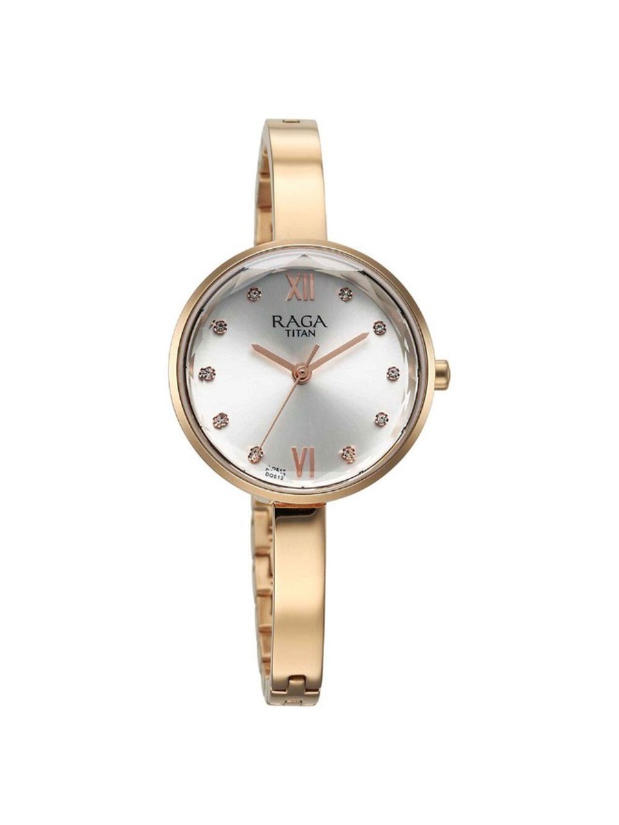 Quartz Analog Watch with Metal Strap - 95271WM02, Rose Gold