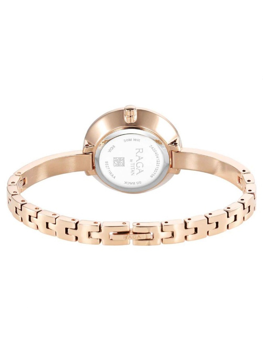 Quartz Analog Watch with Metal Strap - 95271WM02, Rose Gold