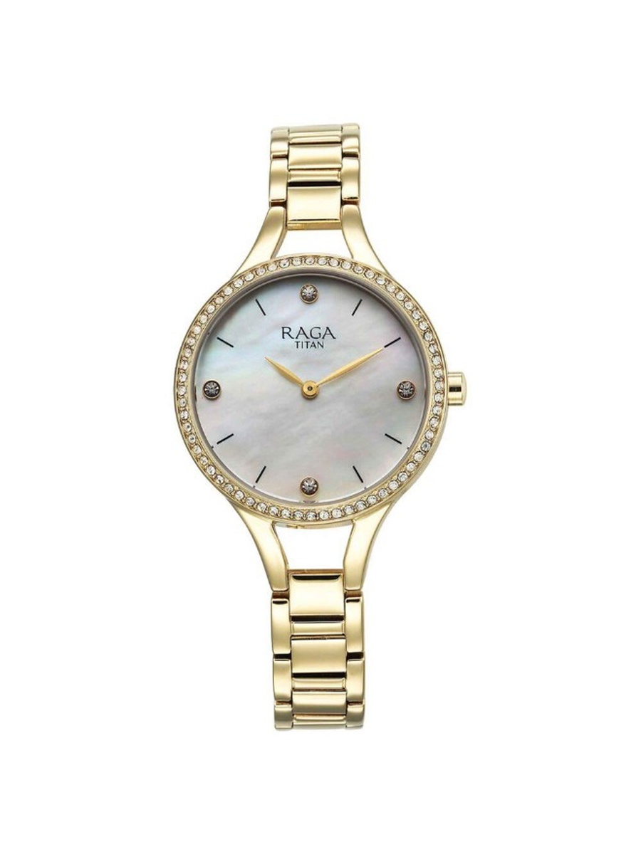 Quartz Analog Watch with Metal Strap - 95275YM01, Gold