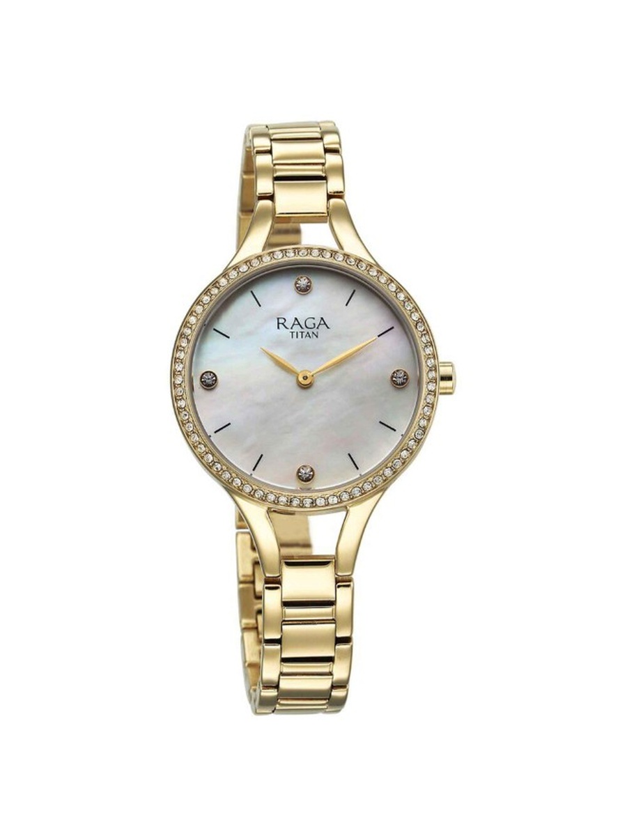 Quartz Analog Watch with Metal Strap - 95275YM01, Gold