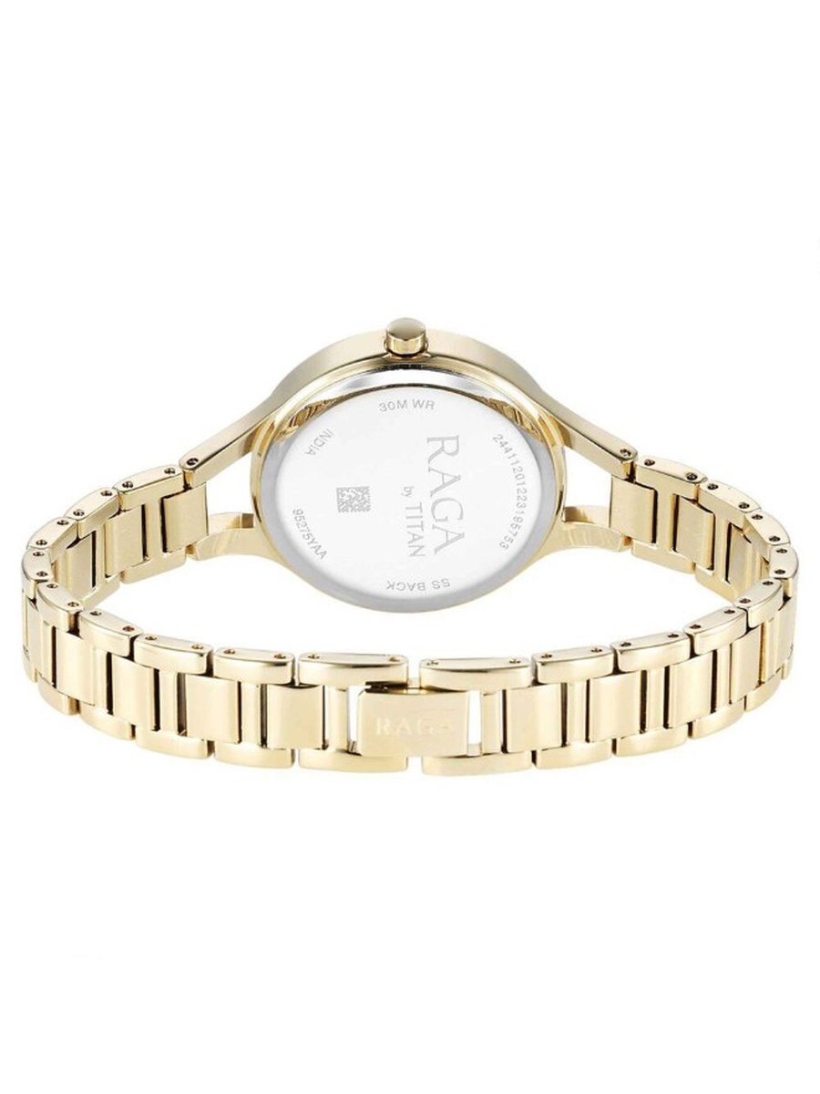Quartz Analog Watch with Metal Strap - 95275YM01, Gold