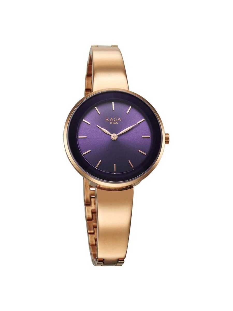 Quartz Analog Watch with Metal Strap - 95276WM01, Rose Gold