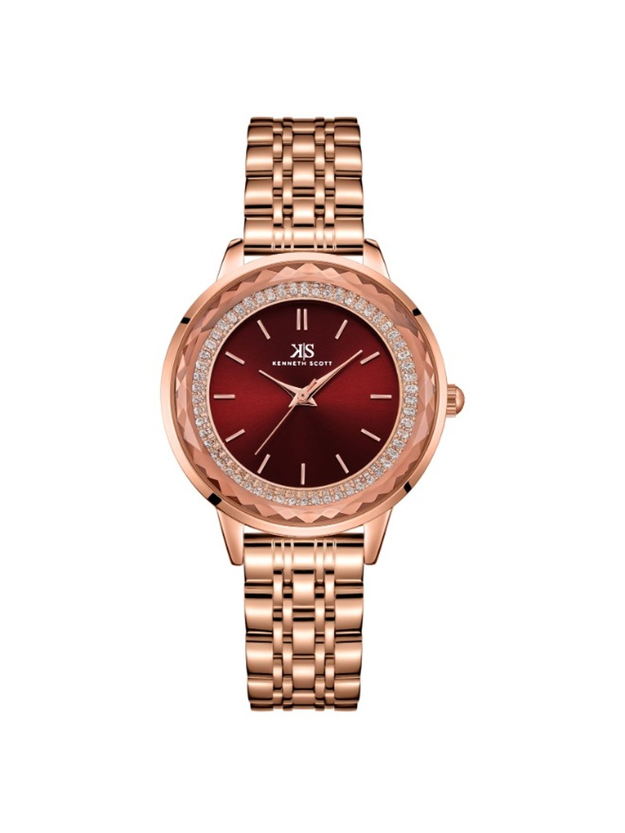 Quartz Analog Watch with Stainless Steel Strap - K22532-RBKR, Rose Gold
