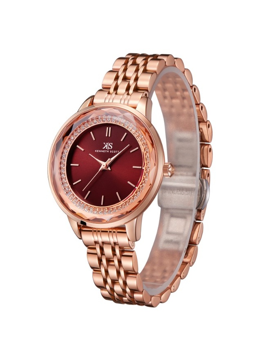 Quartz Analog Watch with Stainless Steel Strap - K22532-RBKR, Rose Gold