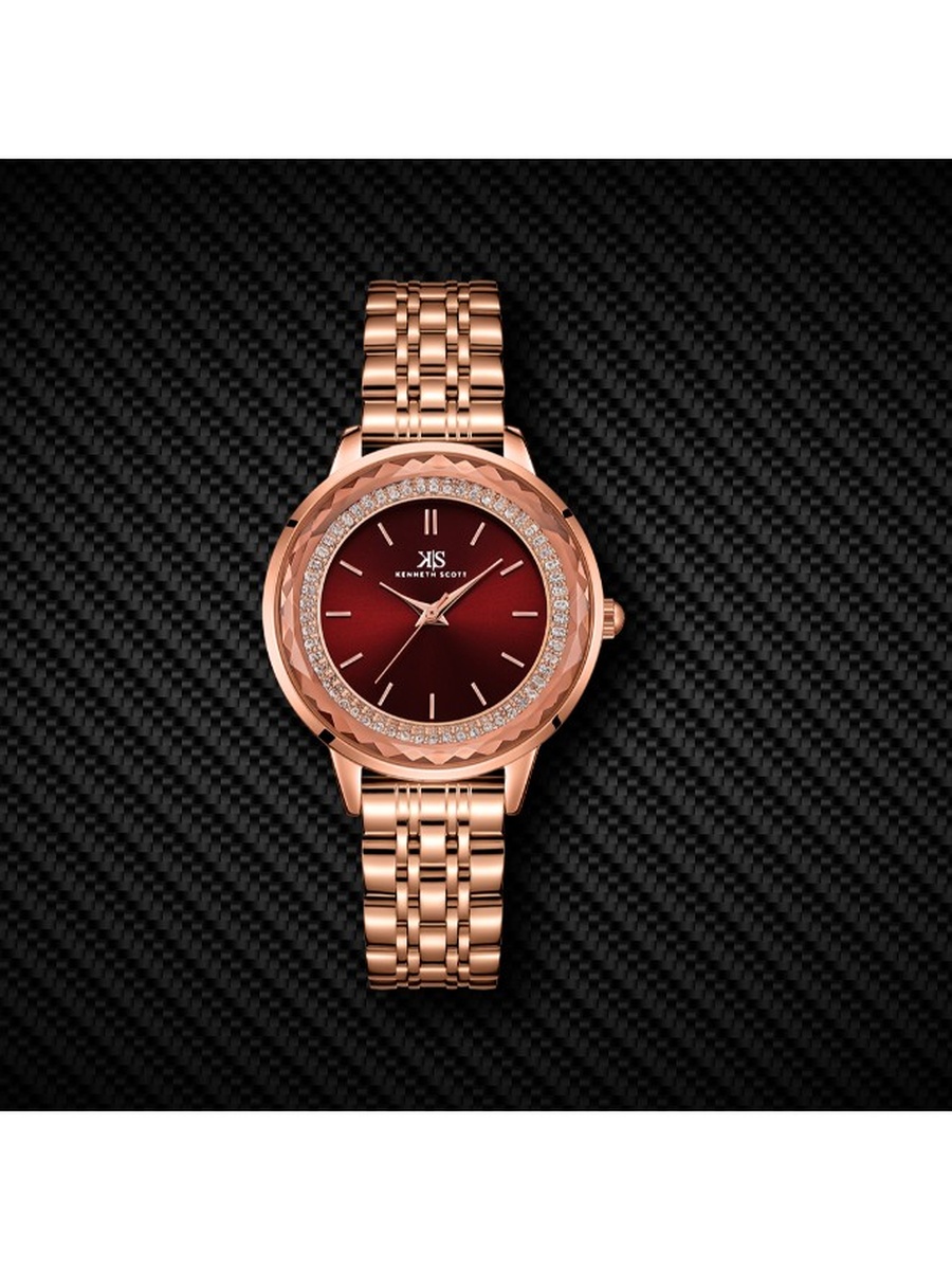 Quartz Analog Watch with Stainless Steel Strap - K22532-RBKR, Rose Gold
