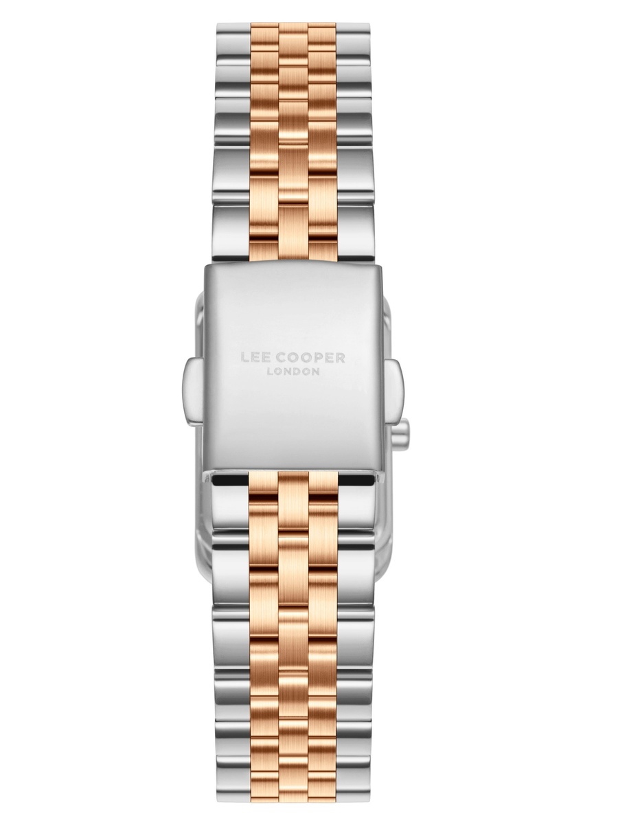 VJ20C1 Analog Watch with Metal Strap - LC08135.520, Silver/Rose Gold