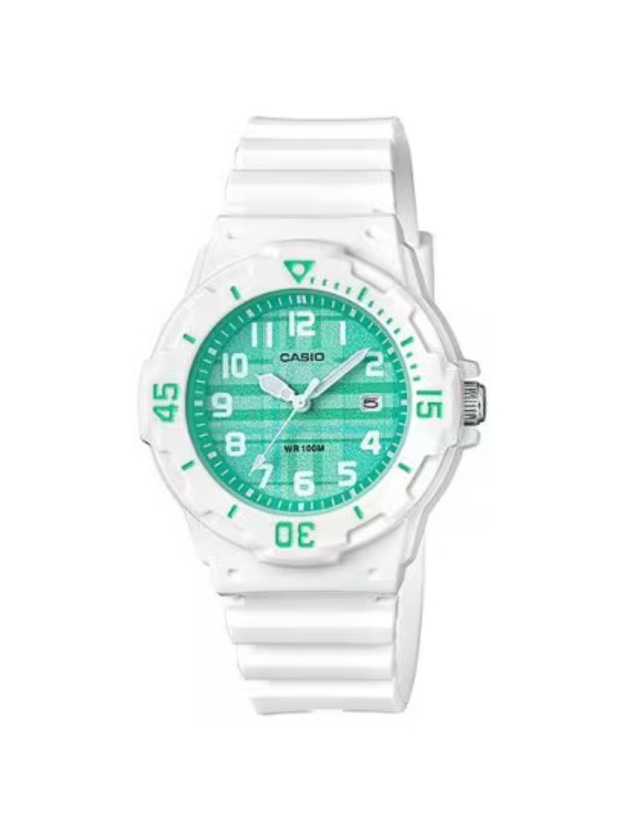 Quartz Analog Watch with Resin Strap - LRW-200H-3CVDF, White