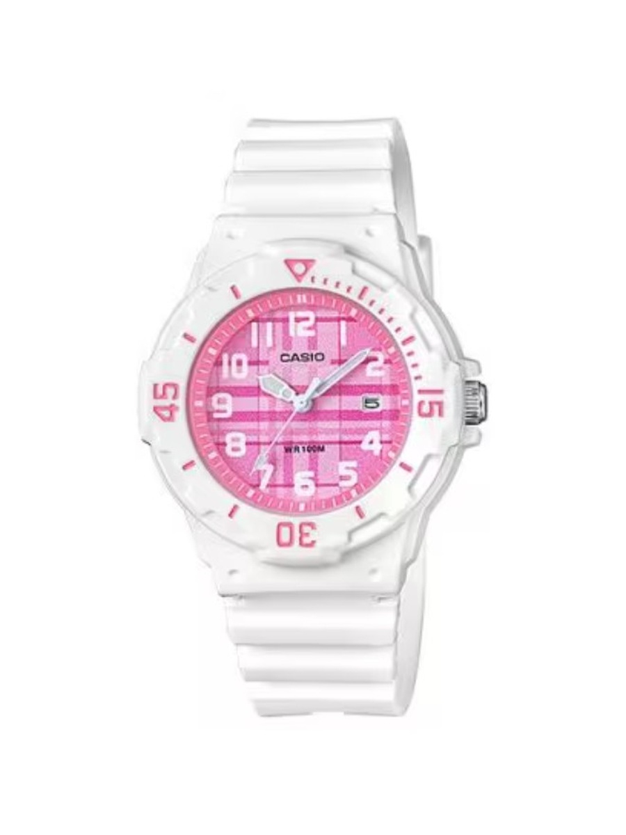 Quartz Analog Watch with Resin Strap - LRW-200H-4CVDF, White