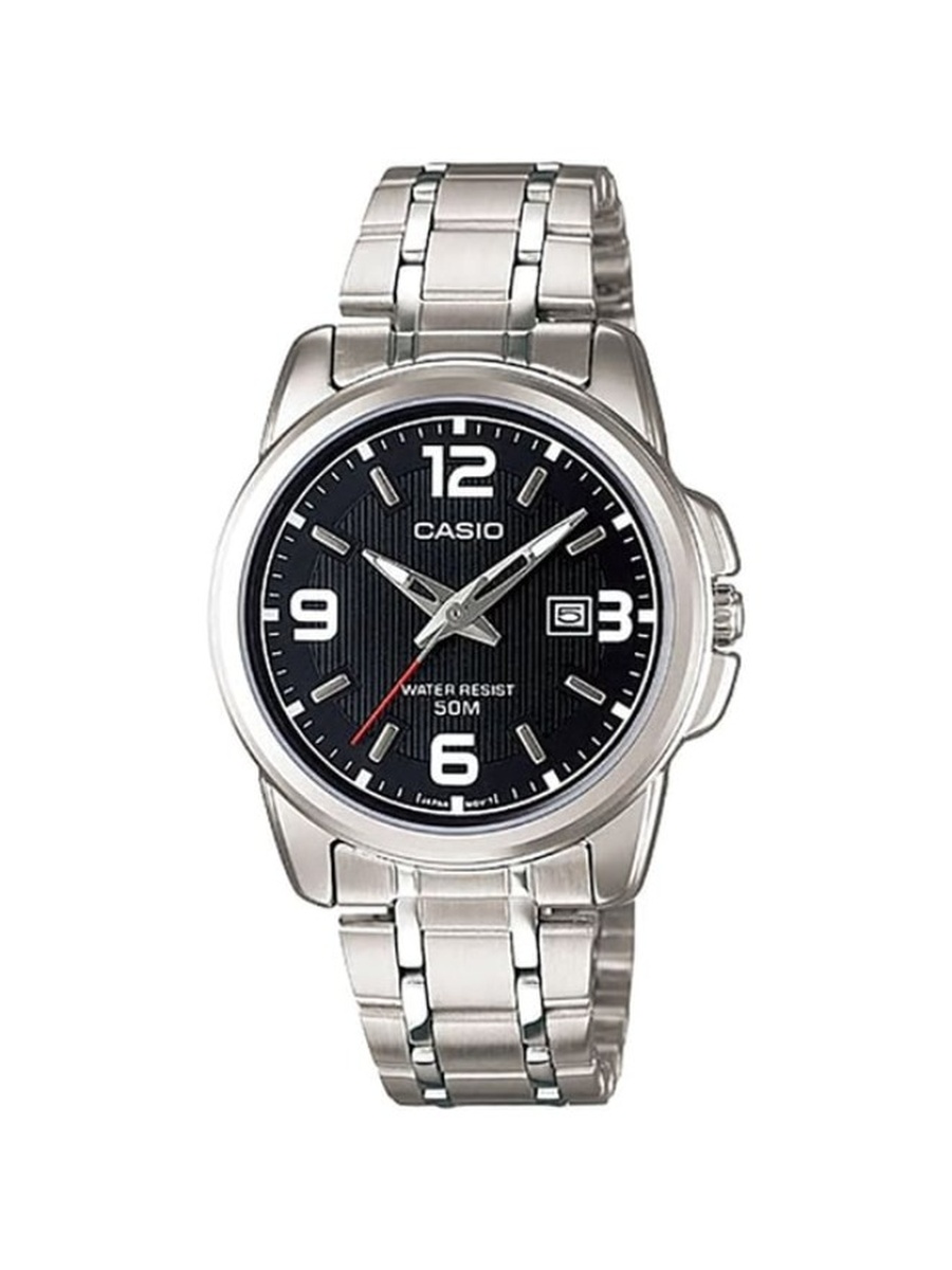 Quartz Analog Watch with Stainless Steel Strap - LTP-1314D-1AVDF, Silver