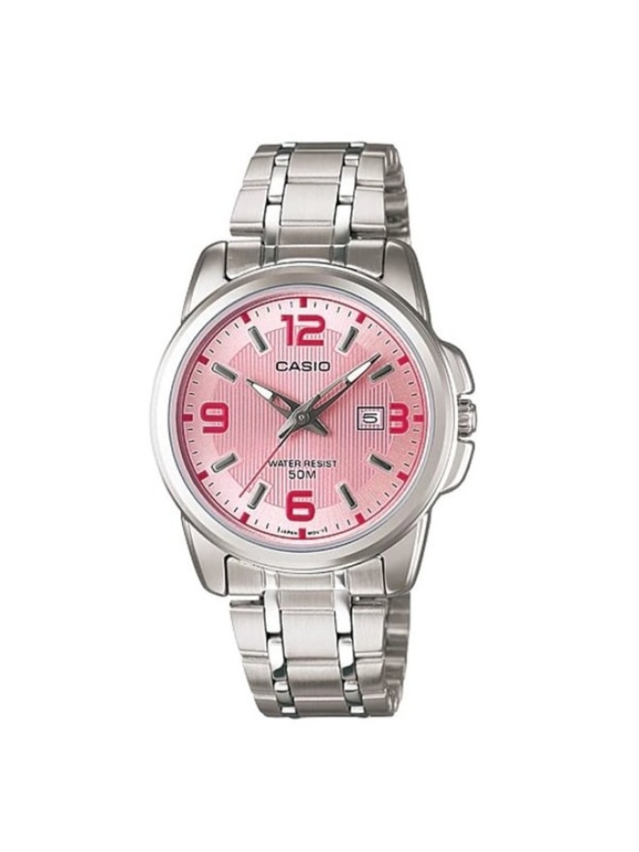 Quartz Analog Watch with Stainless Steel Strap - LTP-1314D-5AVDF, Silver