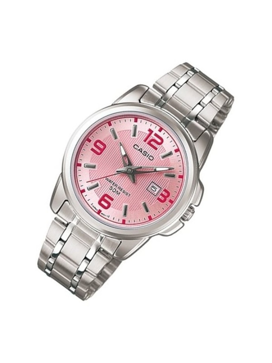 Quartz Analog Watch with Stainless Steel Strap - LTP-1314D-5AVDF, Silver