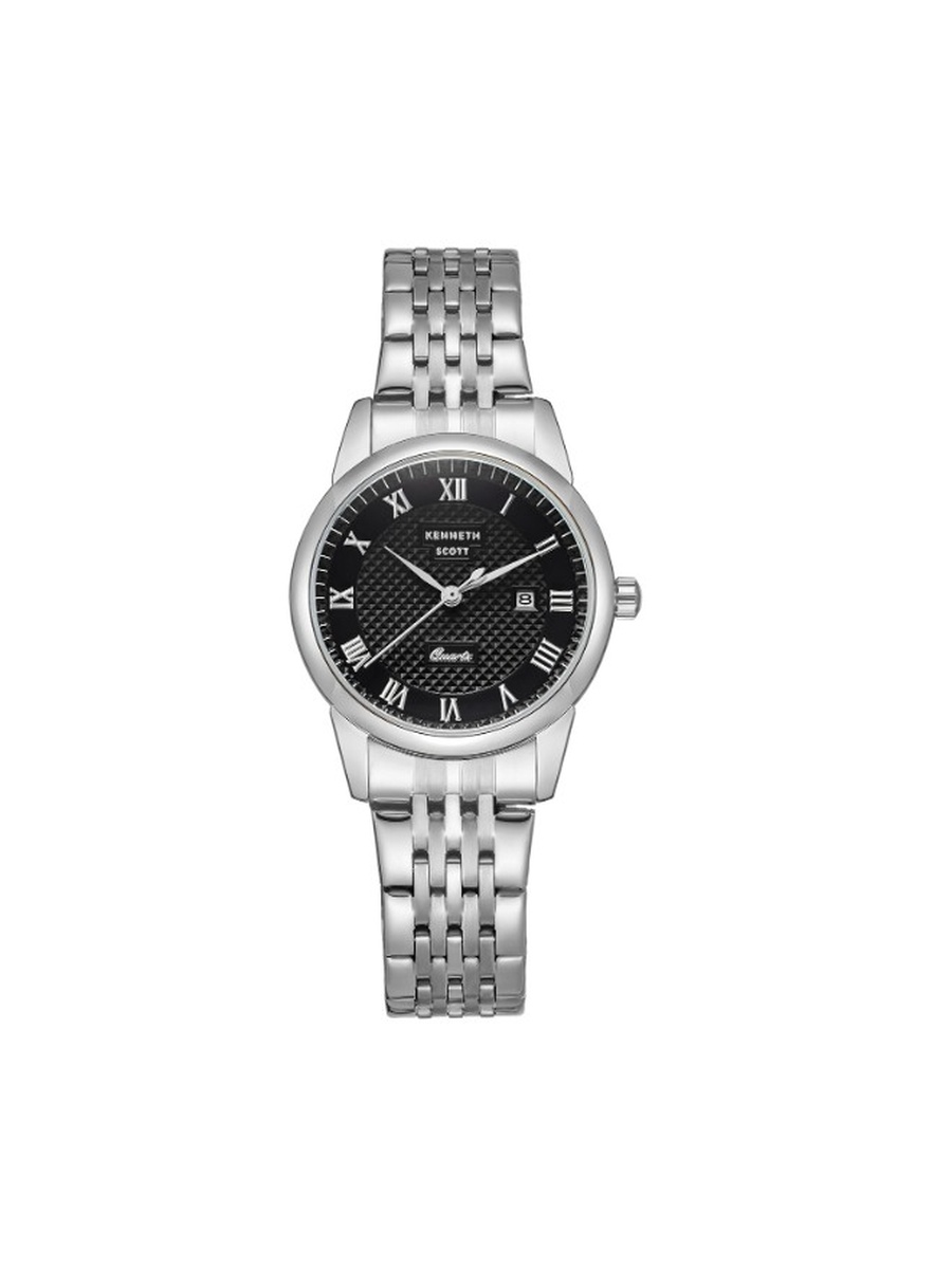 Japanese Quartz Analog Watch with Stainless Steel Strap - K23530-SBSB, Silver