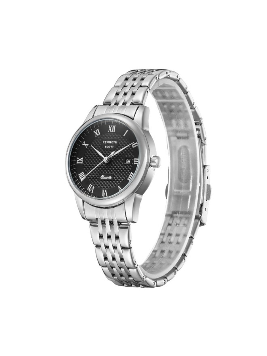 Japanese Quartz Analog Watch with Stainless Steel Strap - K23530-SBSB, Silver