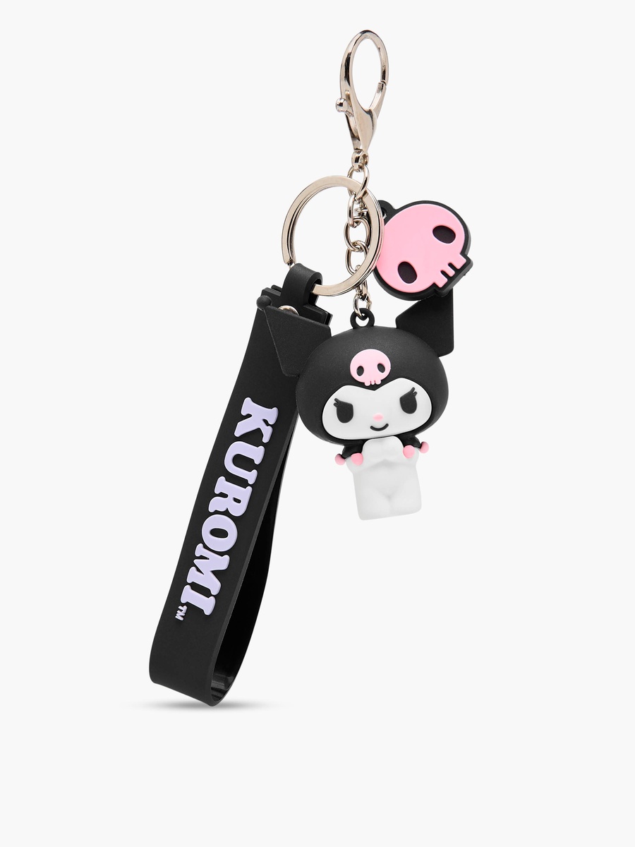 Kuromi Keychain with Charm Detail