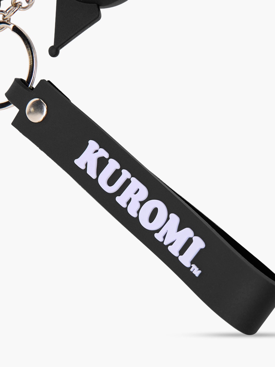Kuromi Keychain with Charm Detail