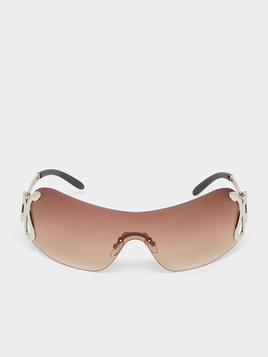 Frameless Wrap-Around Sunglasses
