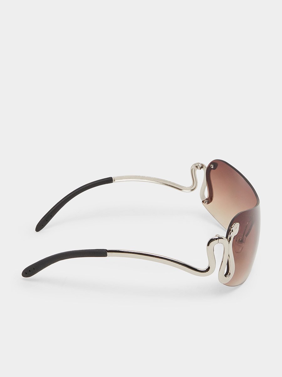 Frameless Wrap-Around Sunglasses