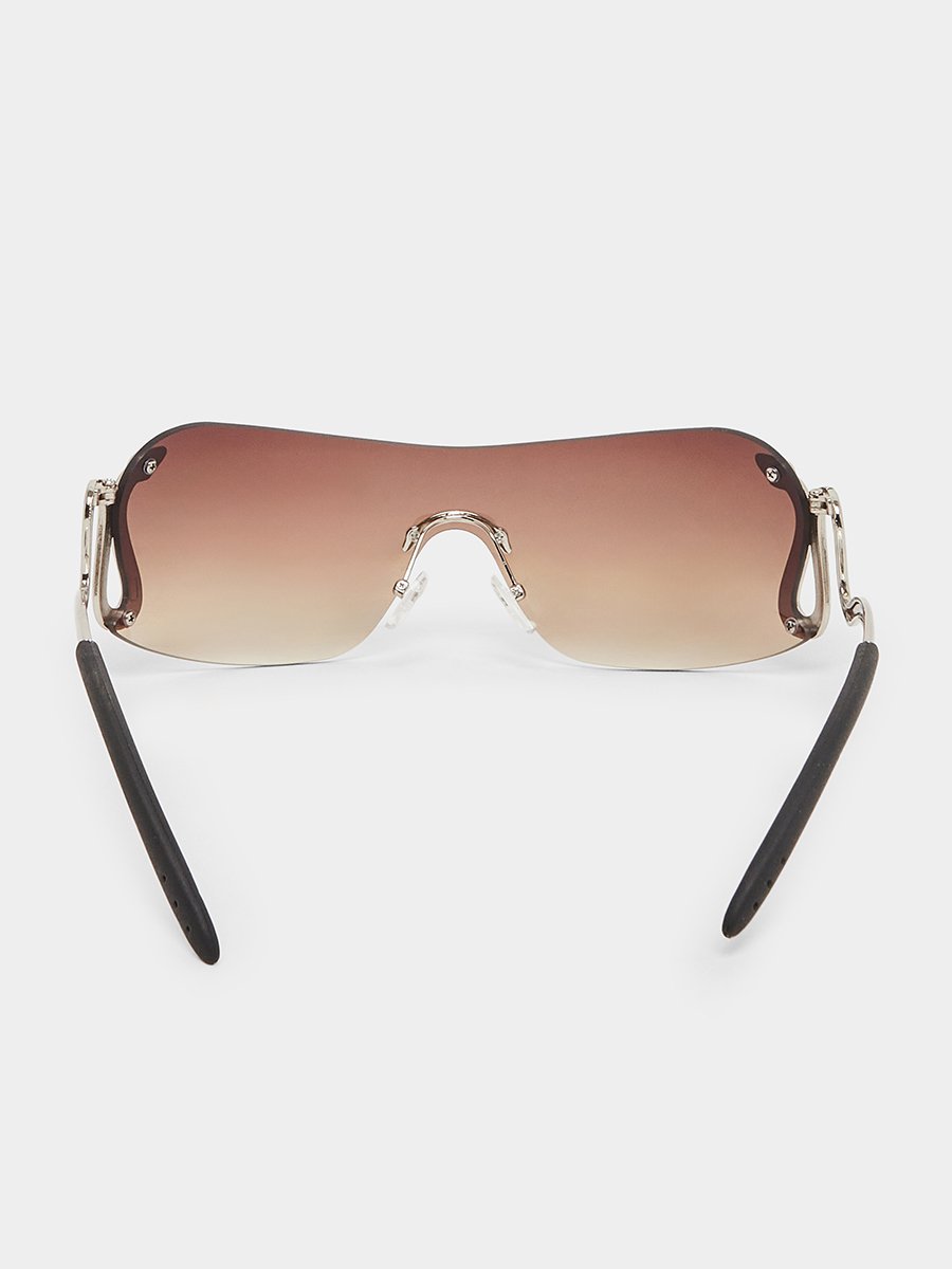 Frameless Wrap-Around Sunglasses