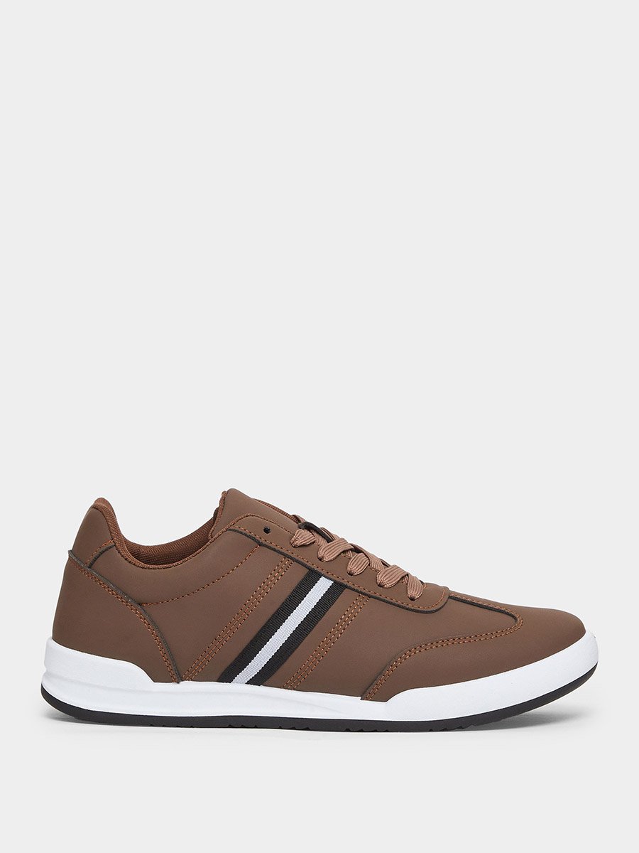 Men Brown Lace-Up Sneakers