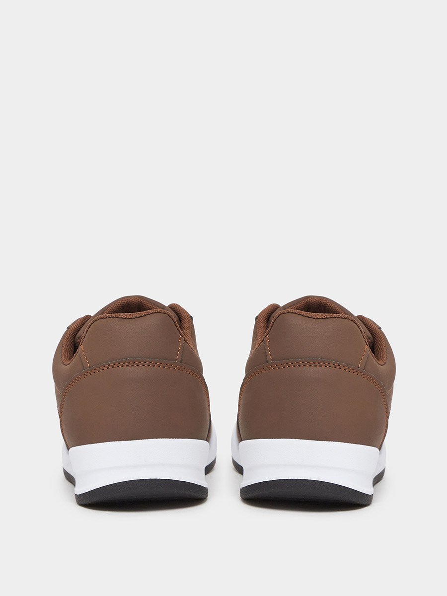 Men Brown Lace-Up Sneakers